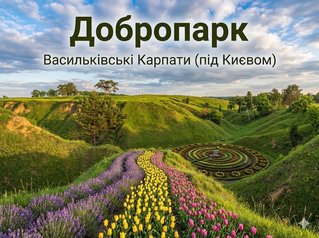 Квіткові поля Добропарку, Васильківські Карпати, відпочинок на природі
