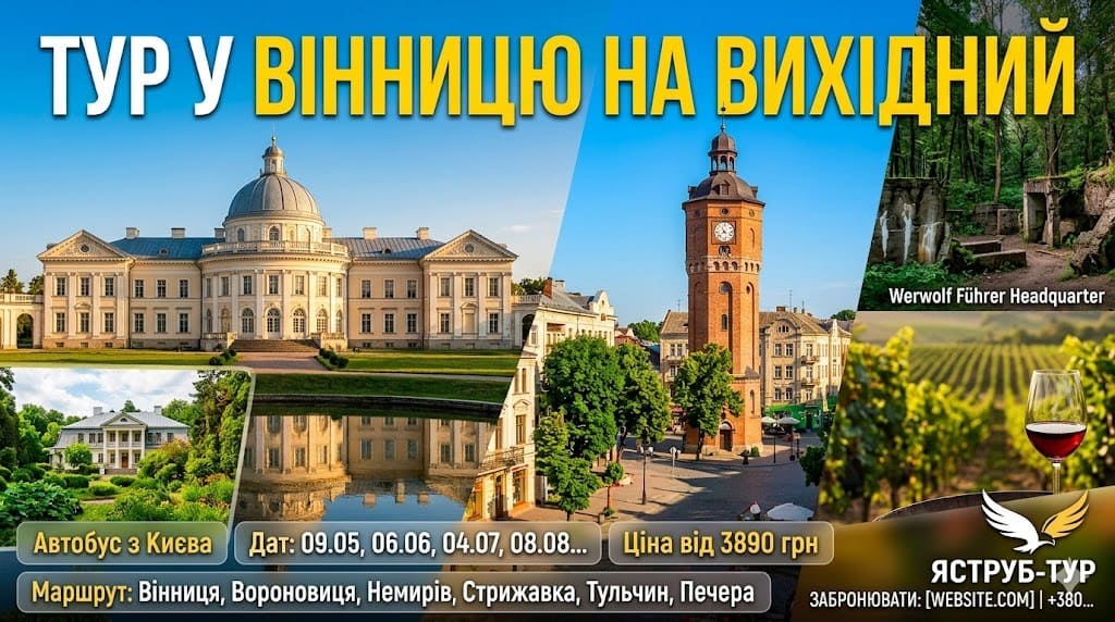 Вихідні у Вінниці з Києва: Тур палацами Поділля | ТО Яструб-тур
