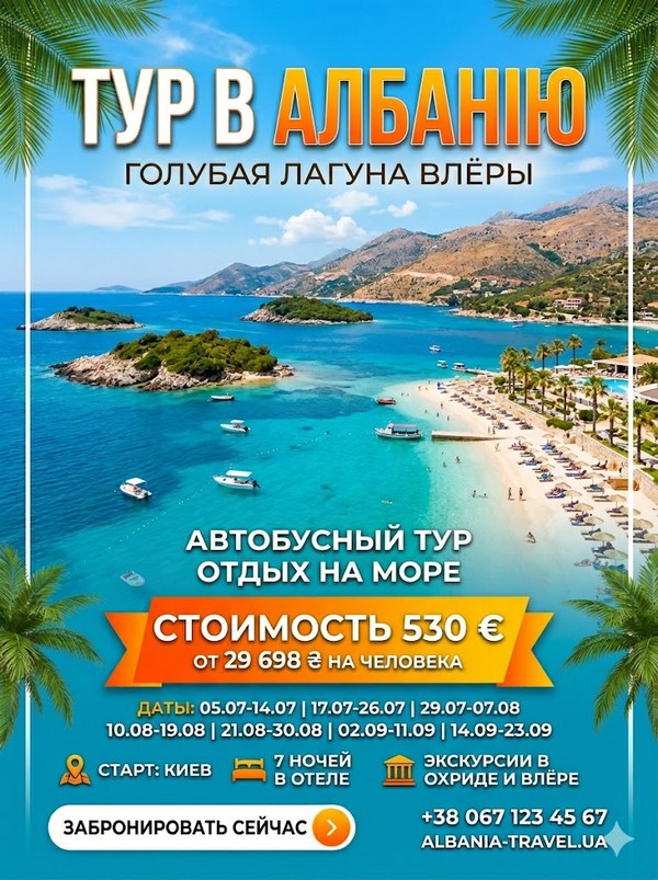 Автобусный тур в Албанию из Киева: Вльора и Охрид | Цена от 530 €